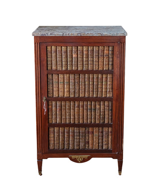 Mueble auxiliar Luis XVI con frente de libros "trompe l´oeil"