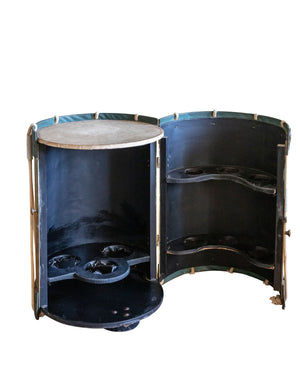 Bar portátil con forma de tambor