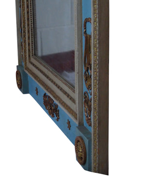 Pareja de espejos en madera policromada, tallada y dorada. España. Primera mitad siglo XIX