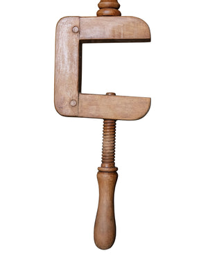 Lámpara de mesa de madera con pinza de agarre