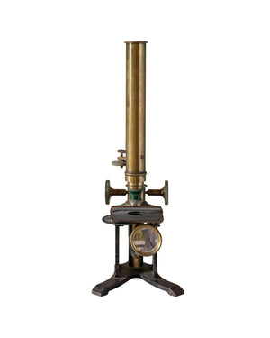 Grand microscope en bronze 
