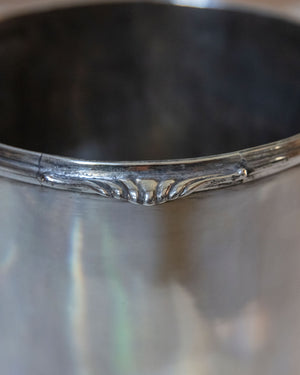 Pareja de cubiteras de metal plaqué en plata. Siglo XVIII