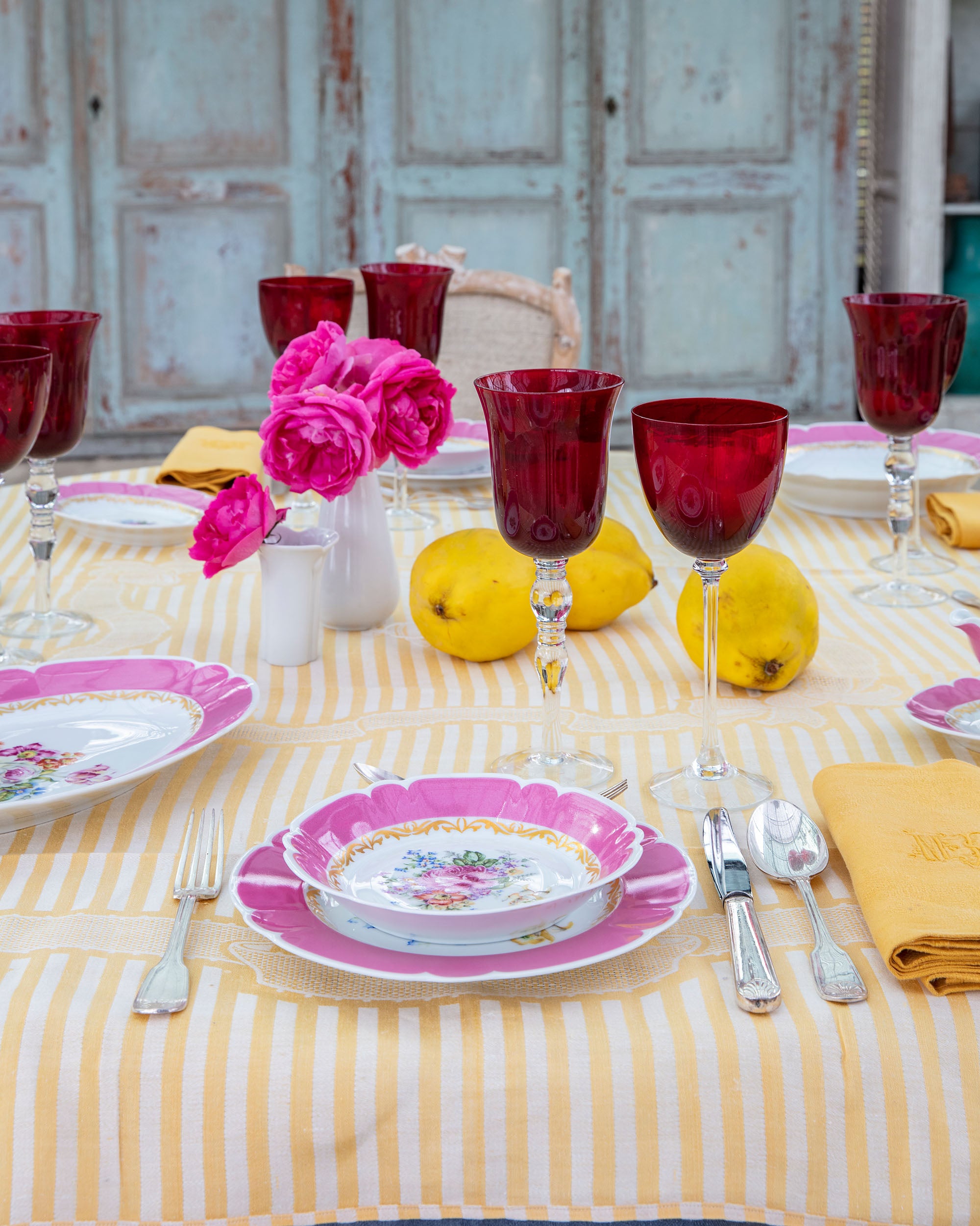 Vajilla flores rosa pastel Limoges · Service de table Limoges (VENDIDA) -  Vintage & Chic
