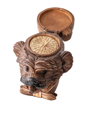 Dog-shaped terracotta tobacco jar
