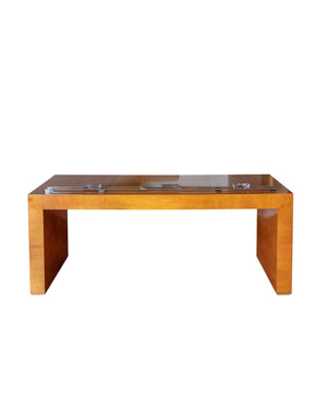 Desk in walnut wood, Treserra’s “Paralelas” model. 1988