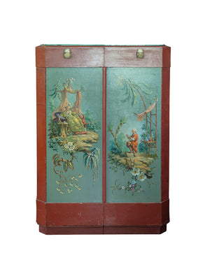 Travel bar with Chinese paintings. Beginning of the XXth century