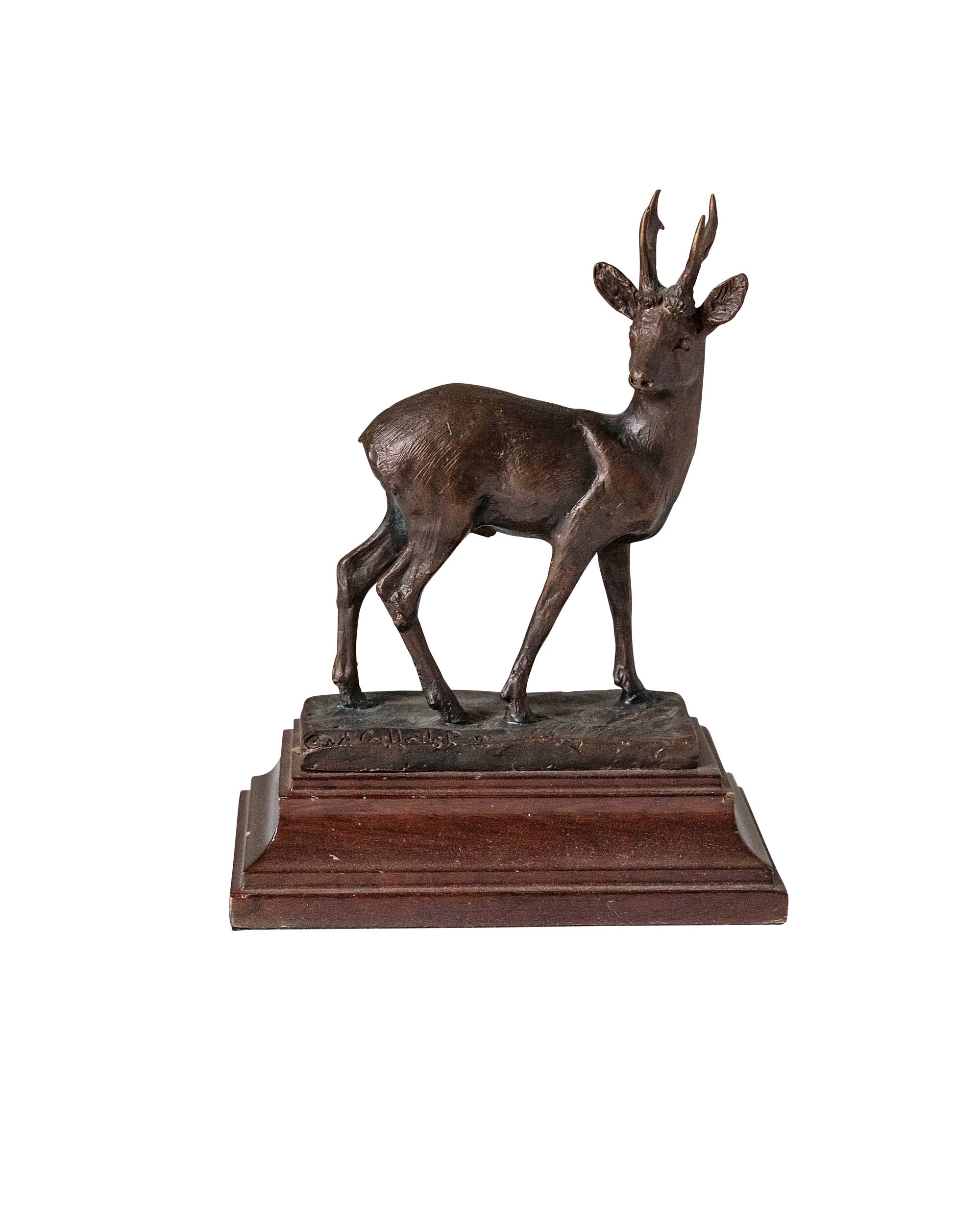 Bronze roe deer in neoclassical style 