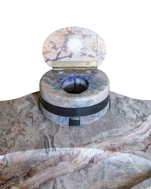 Pink marble inkwell