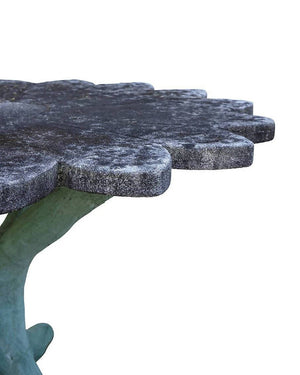 Flower-shaped stone table