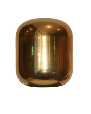 Lámpara de sobremesa en cristal de Murano dorado. Italia, años 70