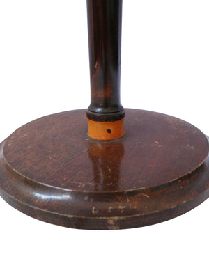 Lámpara de pie Art Deco con mesita incorporada realizada en dos maderas
