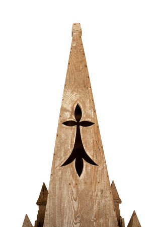 Wood mockup shaped as an old-fashioned bell tower