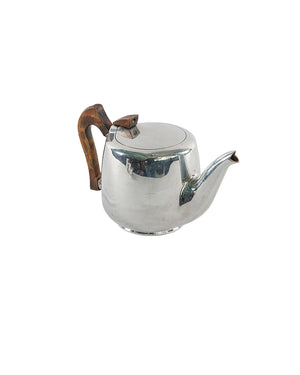 Coffee set in silver with wooden handles, 1960s