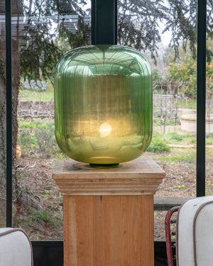 Table lamp, green Venetian glass. 20th century