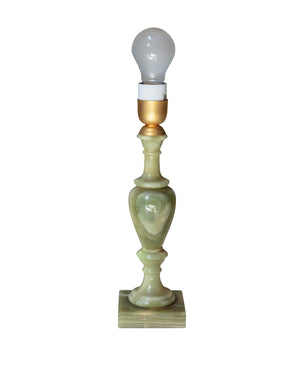 Green alabaster table lamp