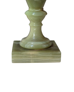 Lampe de table en albâtre vert