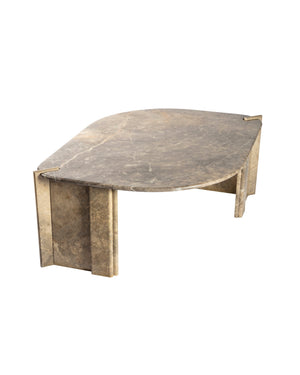 Coffee table made of grey marble. France. 20th century