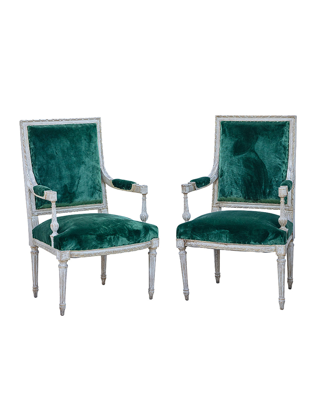Pair of armchairs from the beginning of the directoire style. France 19th century