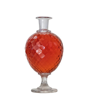 Large double amber Bacarrat perfume bottle made of glass