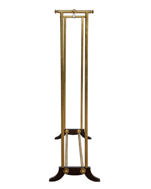 Colgador de bronce estriado y pata de caoba diseñado por Maison Jansen