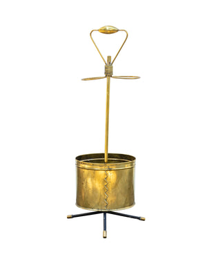 French brass umbrella stand. 1950s. Mathieu Matégot