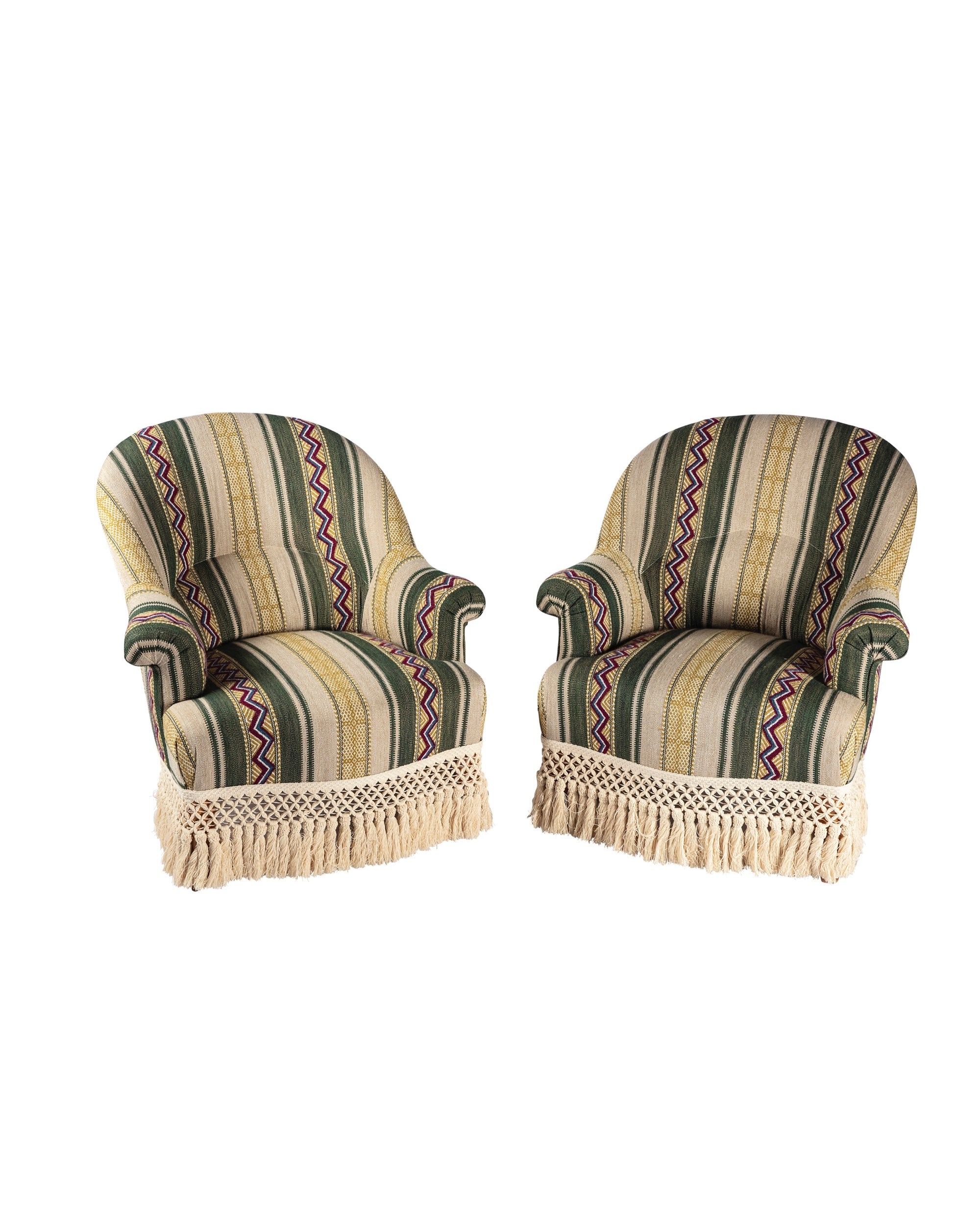 Pair of upholstered armchairs