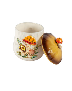 Ensembles de pots en céramique avec motif et forme de champignons