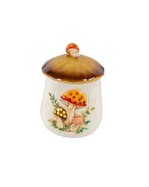 Mushroom themed set of ceramic jars