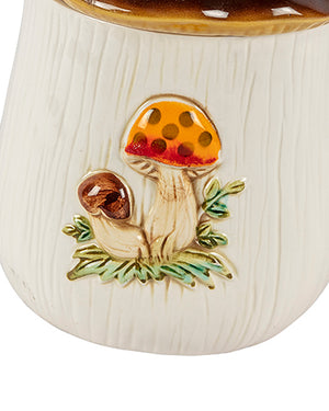 Ensembles de pots en céramique avec motif et forme de champignons