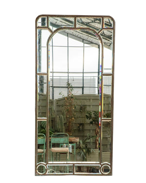 Beveled mirror with brass and zinc back