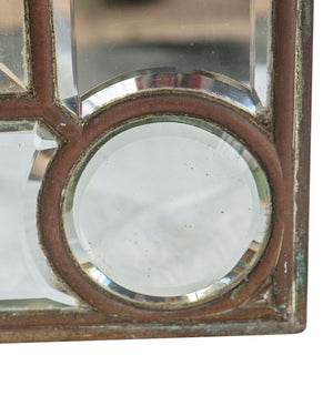Beveled mirror with brass and zinc back