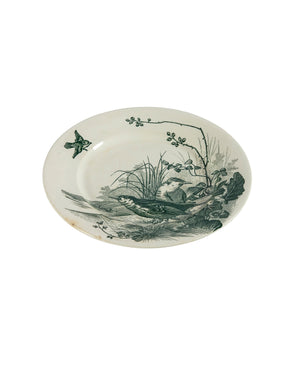 Vajilla de porcelana de Burdeos JV & Cº. Oiseaux. 46 piezas