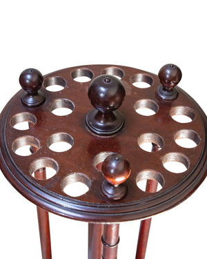 Wooden billiard cue holder