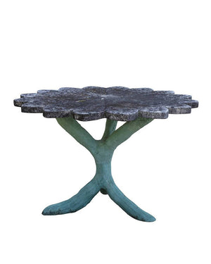 Flower-shaped stone table